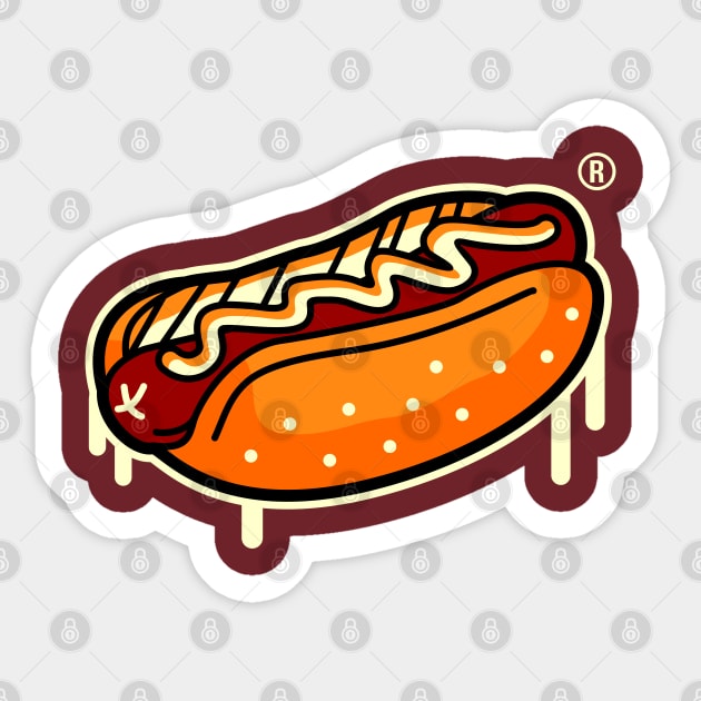 hot dog show Sticker by sober artwerk